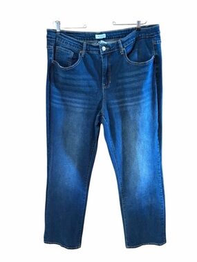 Bleu Dark Wash Straight Leg Jeans